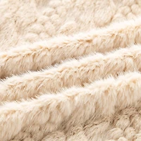 Glitzhome® 60"D Reversible Twisted Faux Marten Fur Christmas Tree Skirt