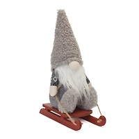 13.5" Plush Winter Gnome on Sled Set
