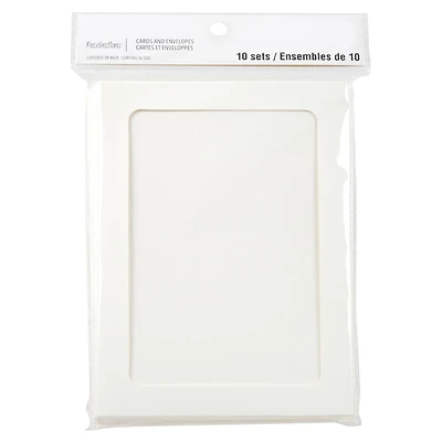 12 Packs: 10 ct. (120 total) 5" x 7" Ivory Frame Cards & Envelopes by Recollections™