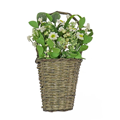 18" Daisies & Berries Spring Wall Basket