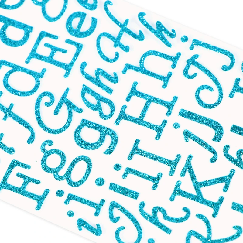 Teal Glitter Alphabet Stickers by Recollections™