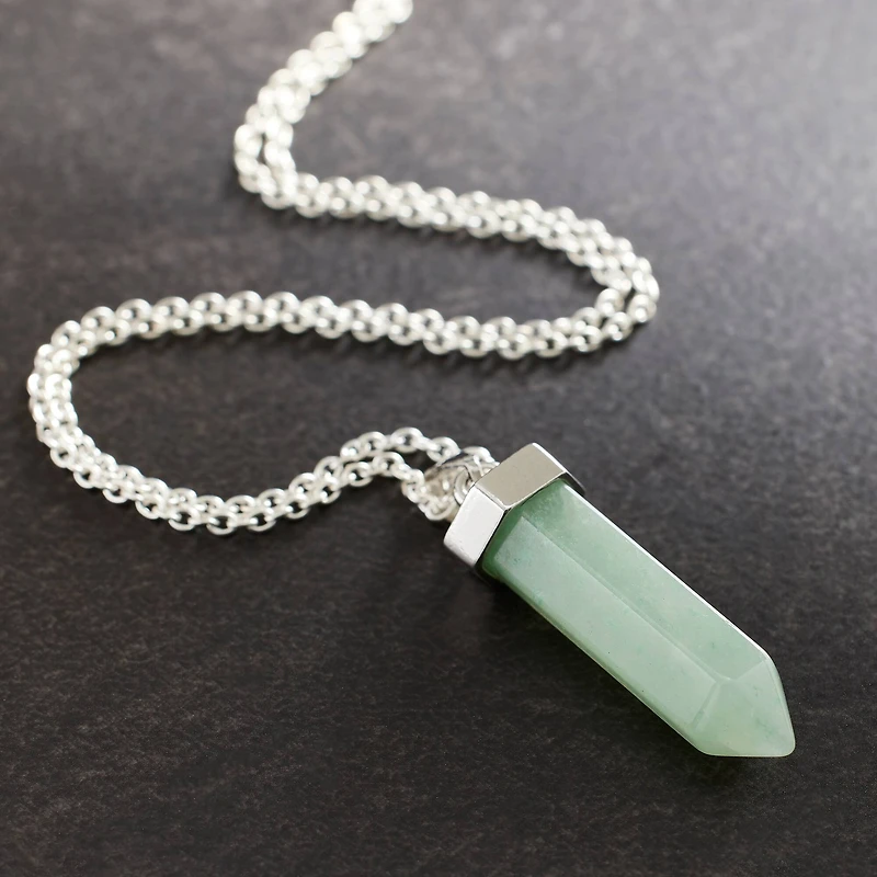 Green Aventurine Prism Pendant by Bead Landing™