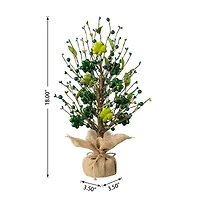 Glitzhome® 18" St Patrick's Shamrock and Berry Table Tree