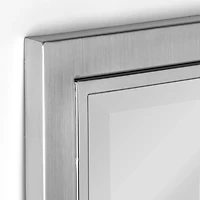 Head West Nickel & Chrome Framed Wall Vanity Mirror