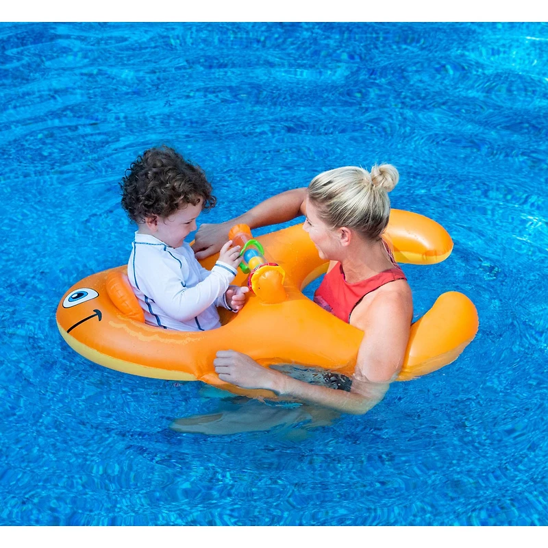 Swimline 40" Inflatable Me & You Goldfish Baby Seat Pool Float