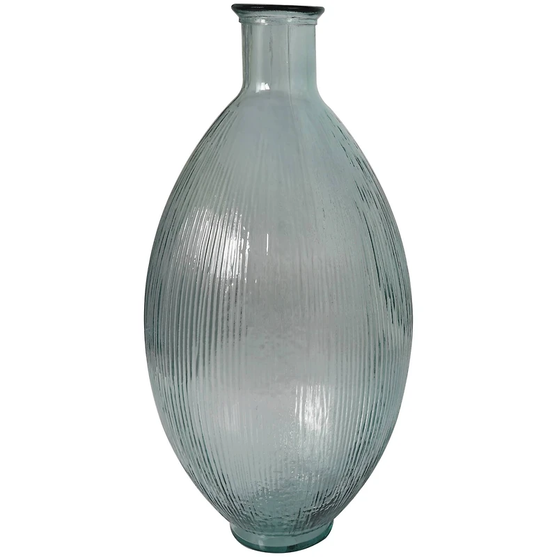 23" Clear Ribbed Spanish Bottle Vase
