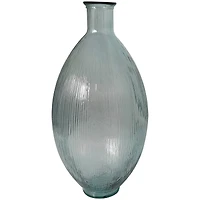 23" Clear Ribbed Spanish Bottle Vase