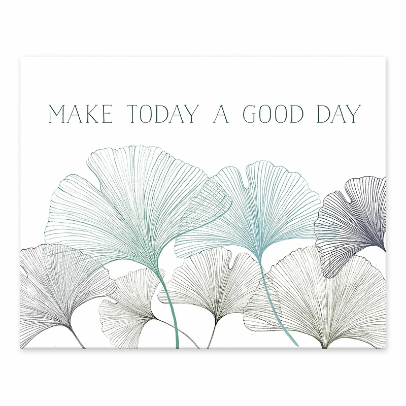 10" Make Today a Good Day Gingko Tabletop Canvas Décor