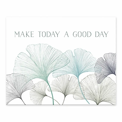 10" Make Today a Good Day Gingko Tabletop Canvas Décor