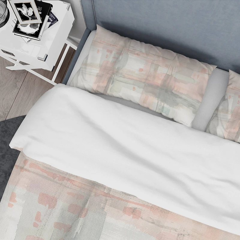 Designart 'Intersect II Grey' Shabby Bedding Set