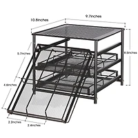 3-Tier 18-Bottle Spice Rack Organizer