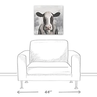 Sophisticated Cow 20" x 20" Canvas Wall Art