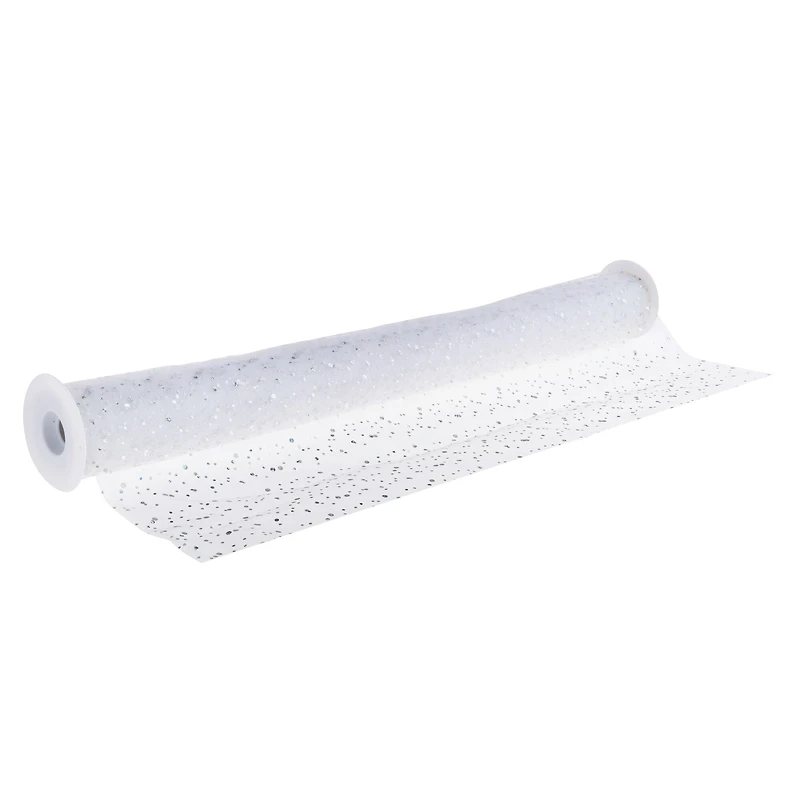 54" x 9yd. White Holographic Dot Tulle by Celebrate It™