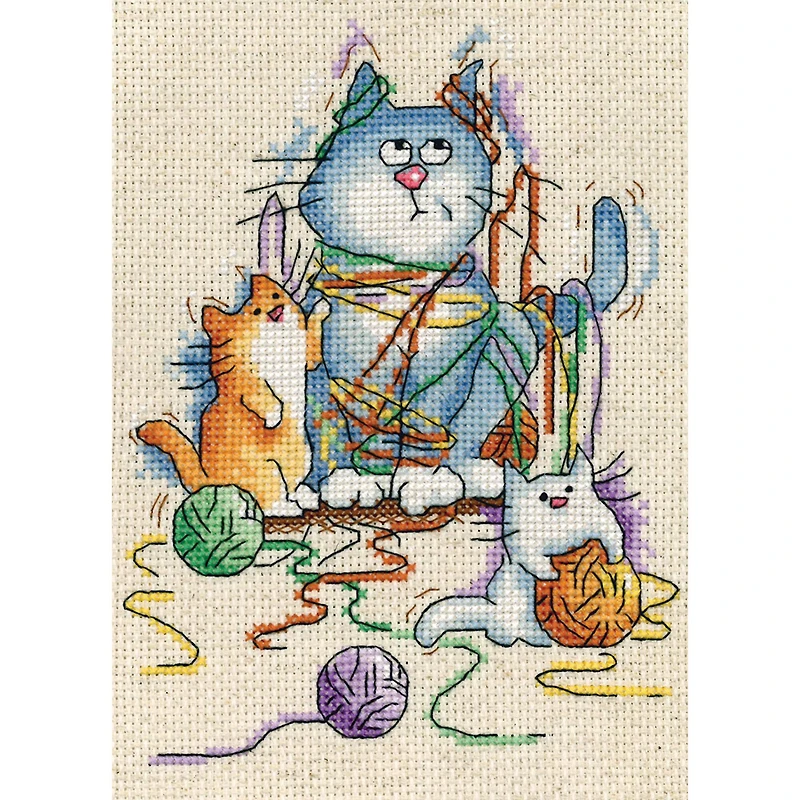 Design Works™ Yarn Cats Counted Cross Stitch Kit