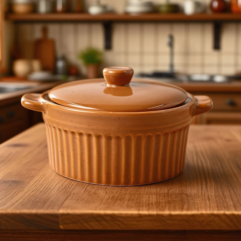 5" Rust Ceramic Ramekin by Ashland®