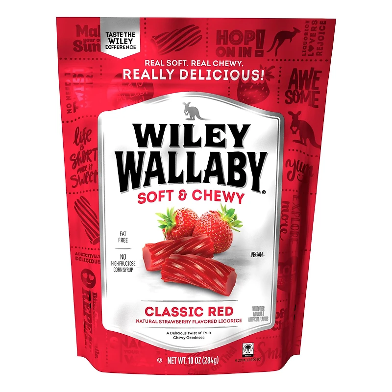 Wiley Wallaby® Soft & Chewy Classic Red Strawberry Licorice