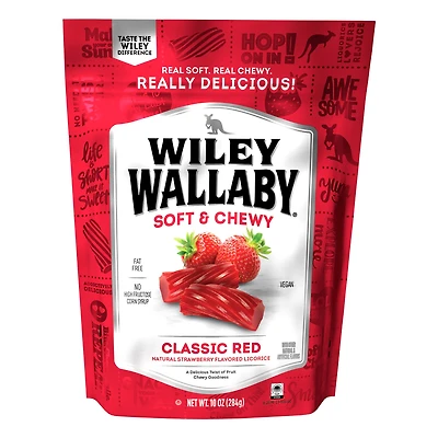 Wiley Wallaby® Soft & Chewy Classic Red Strawberry Licorice