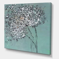 Designart - Teal Blossoming Dandelion