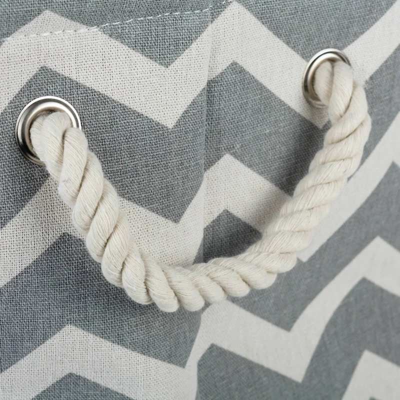 Medium Chevron Polyester Rectangle Bin