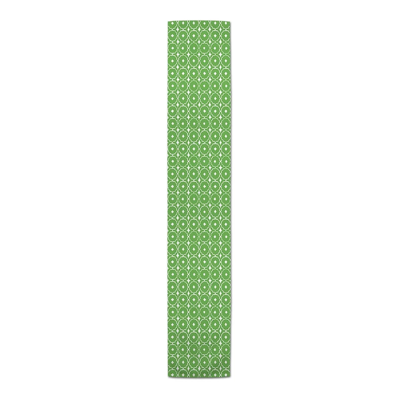 Green Abstract Geometrics Table Runner