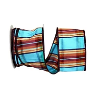 Reliant 2.5" x 10yd. Plaid Elizabeth Dupioni Wired Ribbon