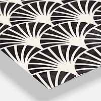 Designart Retro Art Deco Waves I Mid-Century Modern Multipanel Wall Clock