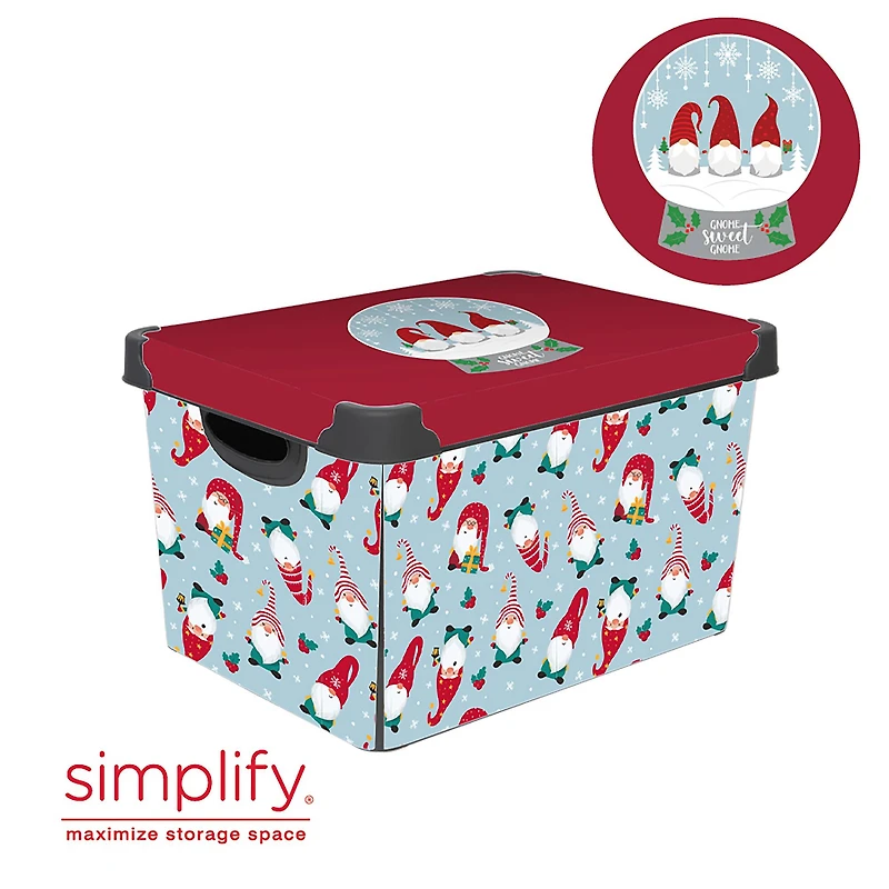 Simplify Holiday Gnome Sweet Gnome Storage Tote