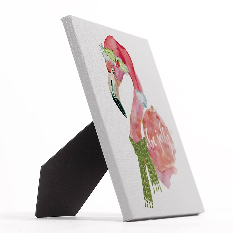 Be Jolly Flamingo 8x10 Tabletop Canvas