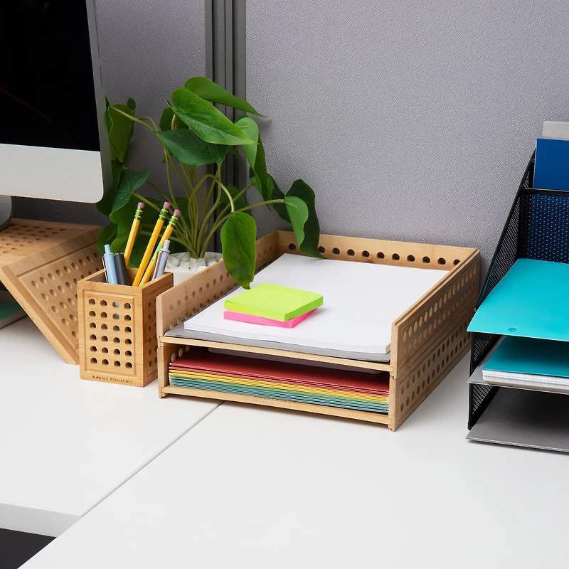 Mind Reader Lattice Collection Rayon from Bamboo Paper Trays, 2ct.