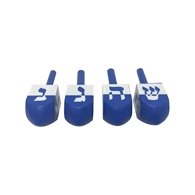 Small Wooden Hanukkah Dreidels