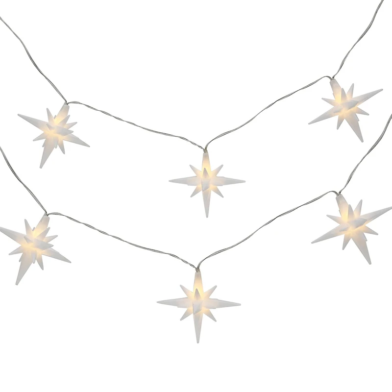 10ct. Warm White LED White Star Icon String Lights by Ashland®