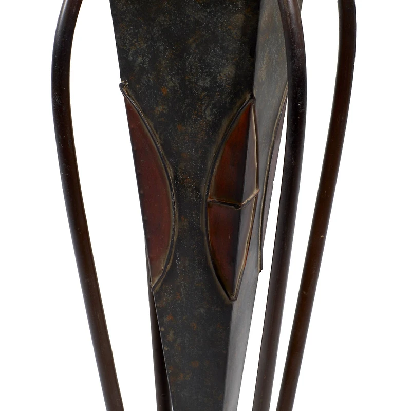 Brown Metal Rustic Planter with Curved Legs Set