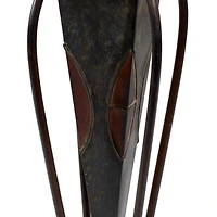 Brown Metal Rustic Planter with Curved Legs Set