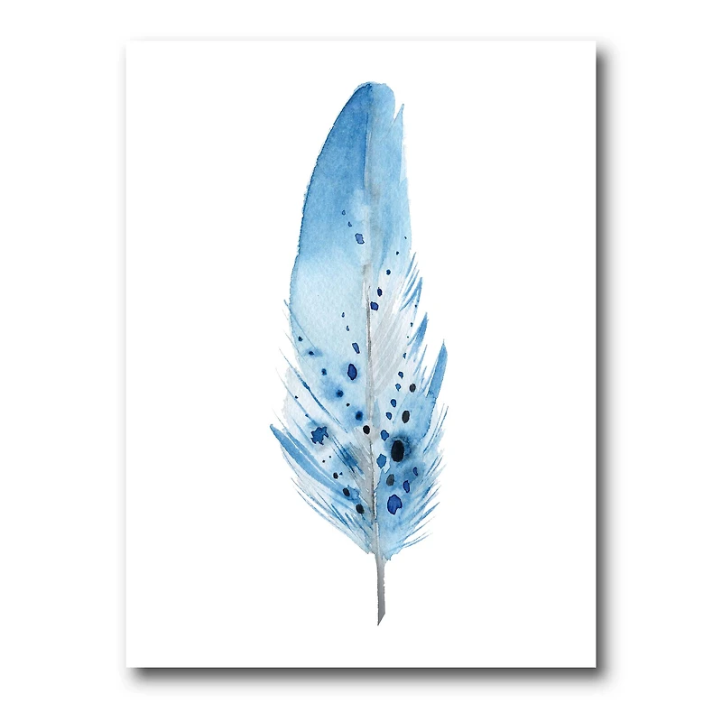 Designart - Blue Boho Feathers