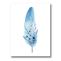 Designart - Blue Boho Feathers