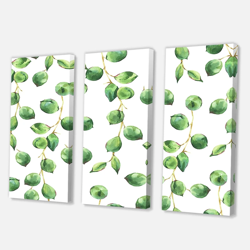 Designart - Tropical Green Leaves Patern