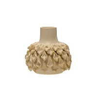 Hello Honey® Bloomingville 5" Ivory Handmade Stoneware Formed Vase