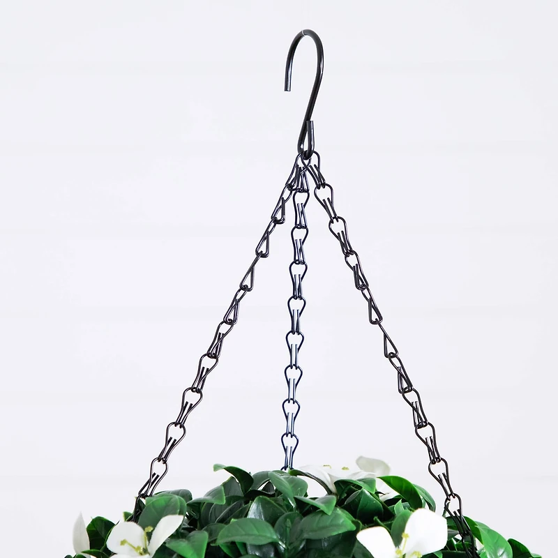 18in. UV Resistant Artificial Gardenia Hanging Basket (Indoor/Outdoor)