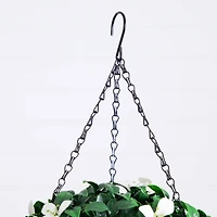 18in. UV Resistant Artificial Gardenia Hanging Basket (Indoor/Outdoor)
