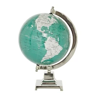 12" Teal Aluminum Modern Globe