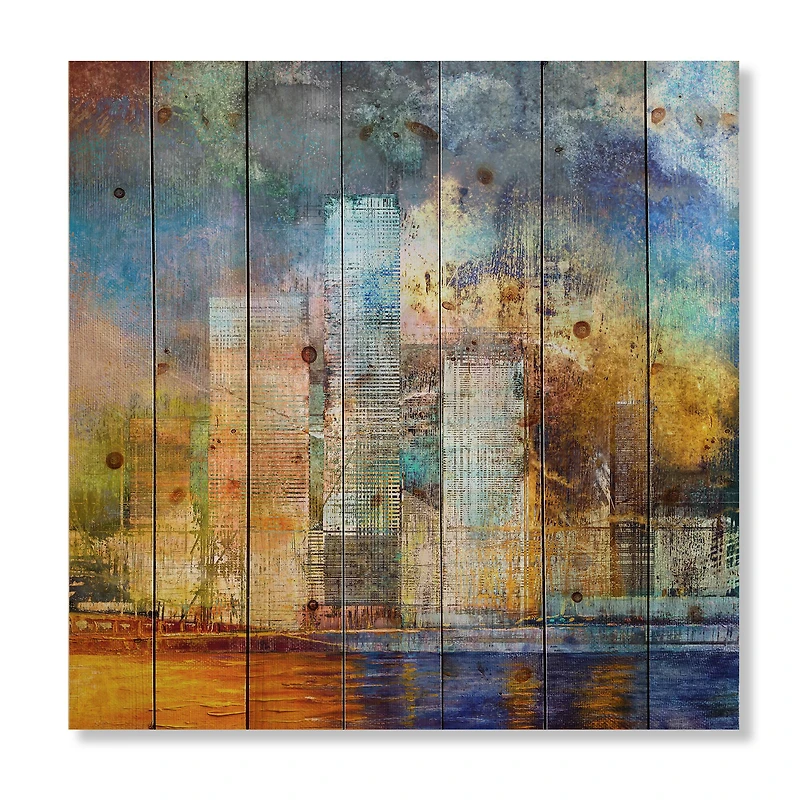 Designart - Skypscrapers By The Bridge In Futuristic City