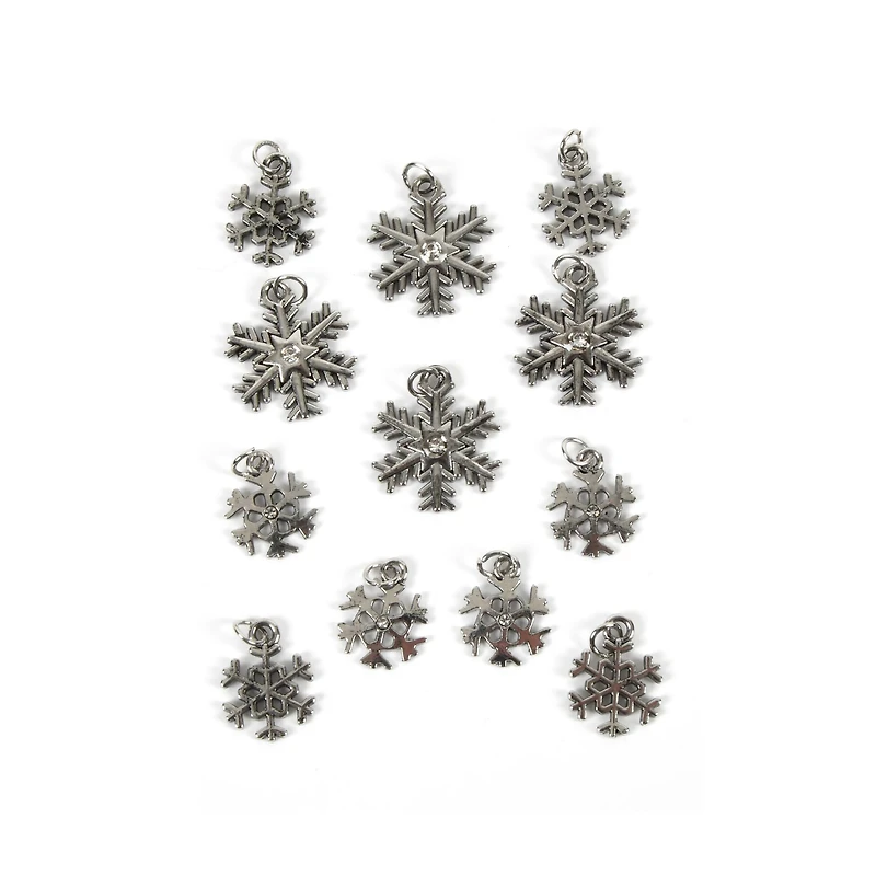 Silver Snowflake Charm Set by Bead Landing™