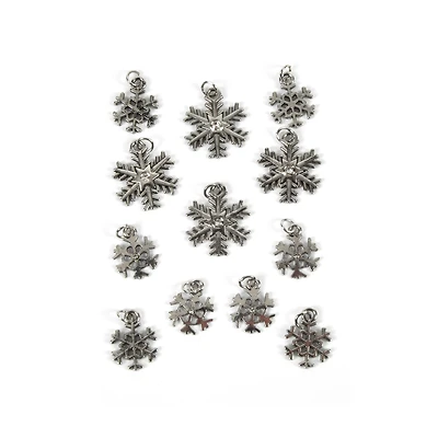 Silver Snowflake Charm Set by Bead Landing™