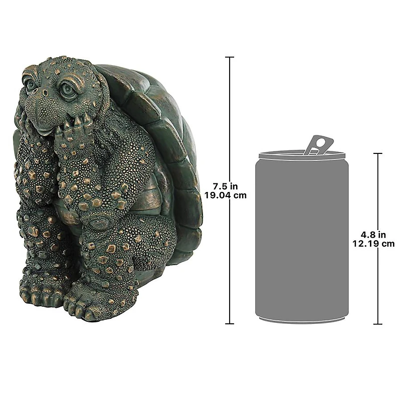 Design Toscano 7.5" The Thinker Turtle Garden Statue