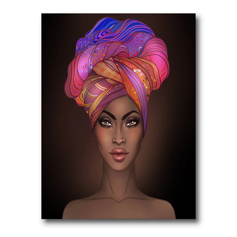 Designart - African American Woman with Turban VI
