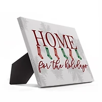 Home For Holidays Stockings Tabletop Canvas