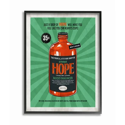 Stupell Industries Strong Hope Inspirational Black Framed Wall Art