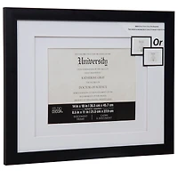 6 Pack: Black 8.5" x 11" Document Frame with Double Mat by Studio Décor®
