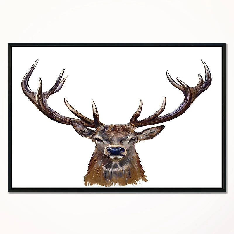 Designart - Deer Head in Front Illustration