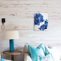 Stupell Industries Blue Abstract Ink Blot Canvas Wall Art